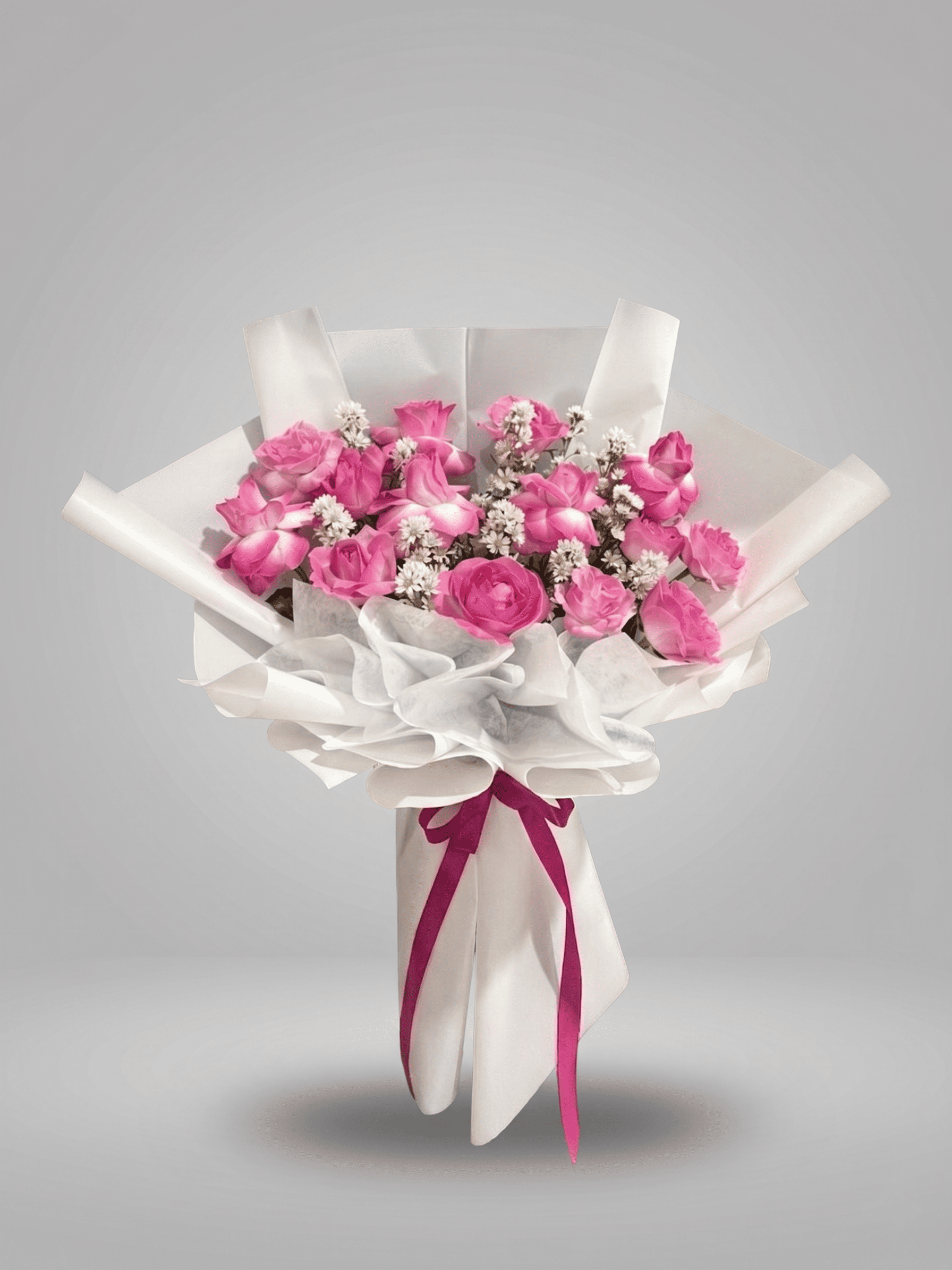Buket Bunga Mawar Pink